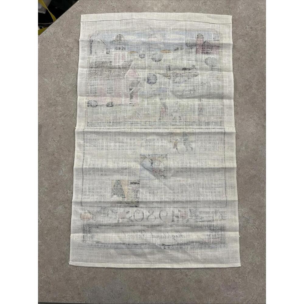 1980 Linen Tea Towel Calendar Highland School Vintage Home Decor Wall Hanging - Picture 5 of 5